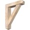 Ekena Millwork Traditional Arts and Crafts Smooth Bracket w/ Offset Brace, Douglas Fir, 5 1/2"W x 24"D x 28"H BKT0604X24X28TRA03SDF - alternate 1